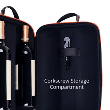 Load image into Gallery viewer, ABUDEN EVA Wine Bag Insulated Twin Wine Bottle Bag Portable Wine Bottle Carrier Shockproof Protective Wine Bag 2 Bottles