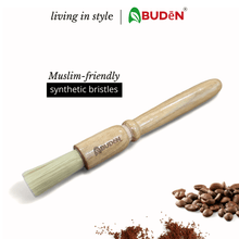 Load image into Gallery viewer, Abuden Espresso Grinder Brush Durable & Muslim-Friendly High-Quality Synthetic Bristles Ergonomic Wooden Handle