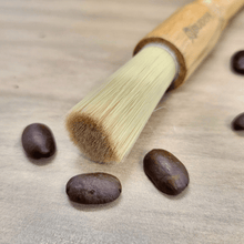 Load image into Gallery viewer, Abuden Espresso Grinder Brush Durable & Muslim-Friendly High-Quality Synthetic Bristles Ergonomic Wooden Handle