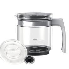 Load image into Gallery viewer, ABUDEN Milk Frother Glass Jug with Lid and Frothing Whisk 250ml Milk Foam Maker