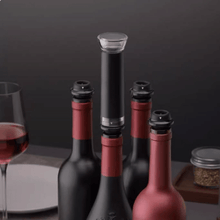 Load image into Gallery viewer, ABUDEN Wine Vacuum Stopper Wine Pourer Set Manual Vacuum Pump Set Wine Tool Barware Mini Wine Stopper Date Adjust