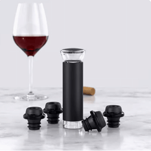 Load image into Gallery viewer, ABUDEN Wine Vacuum Stopper Wine Pourer Set Manual Vacuum Pump Set Wine Tool Barware Mini Wine Stopper Date Adjust