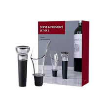 Load image into Gallery viewer, ABUDEN Wine Vacuum Stopper Wine Pourer Set Manual Vacuum Pump Set Wine Tool Barware Mini Wine Stopper Date Adjust