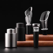 Load image into Gallery viewer, ABUDEN Wine Vacuum Stopper Wine Pourer Set Manual Vacuum Pump Set Wine Tool Barware Mini Wine Stopper Date Adjust