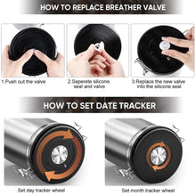 Load image into Gallery viewer, ABUDEN Coffee Bean Canister Stainless Steel Airtight Coffee Container Coffee Bean Container Coffee Powder Container