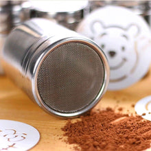 Load image into Gallery viewer, ABUDEN Stainless Steel Coffee Powder Duster Coffee Duster 16 Coffee Art Stencils Cocoa Powder Shaker Cocoa Duster