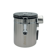 Load image into Gallery viewer, ABUDEN Coffee Bean Canister Stainless Steel Airtight Coffee Container Coffee Bean Container Coffee Powder Container