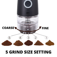 Load image into Gallery viewer, ABUDEN Dual Mode Portable Coffee Grinder Manual Automatic Coffee Grinder Rechargeable USB Type C Travel Coffee Grinder
