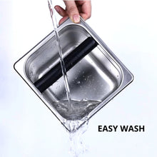 Load image into Gallery viewer, ABUDEN Coffee Knock Box Detachable Wooden Stainless Steel Knock Box Coffee Waste Bin Container Coffee Waste Storage