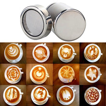 Load image into Gallery viewer, ABUDEN Stainless Steel Coffee Powder Duster Coffee Duster 16 Coffee Art Stencils Cocoa Powder Shaker Cocoa Duster