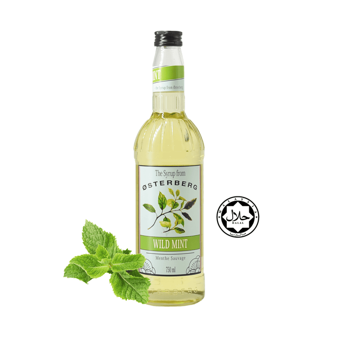 Osterberg Syrup 750ml Halal Coffee Mixer Soda Water Fruity Lychee Lemon Lime Mint Pineapple Syrup Promegranate Cookies Pastries Flavour
