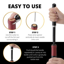 Load image into Gallery viewer, Abuden Wine Bottle Opener Pen Air Pressure Portable Wine Pump Corkscrew Remover
