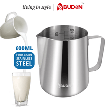 Load image into Gallery viewer, ABUDEN Milk Pitcher 600ml Frothing Jug Frothing Pitcher Frothing Cup Stainless Steel Milk Pitcher Milk Frothing Pitcher
