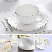 Load image into Gallery viewer, Classic White Teapot Set Minimalist White Tea Cup Set 900ml Teapot White Cup Saucer White Tea Set Gold Display Stand
