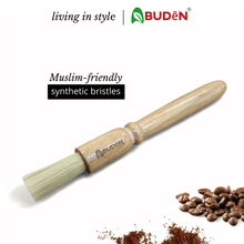 Load image into Gallery viewer, Abuden Espresso Grinder Brush Durable &amp; Muslim-Friendly High-Quality Synthetic Bristles Ergonomic Wooden Handle
