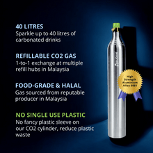 Load image into Gallery viewer, ABUDEN Classic White Soda Maker Cafe Sparkling Juice Machine Refillable CO2 Gas Halal Gas Carbonated Beverage F&amp;B Soda Water (Copy)
