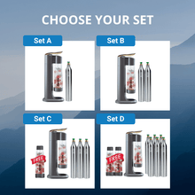 Load image into Gallery viewer, ABUDEN Glide Soda Maker Dark Grey Sparkling Water Machine
