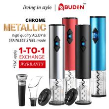 Load image into Gallery viewer, ABUDEN Electric Wine Opener Set 4 in 1 Red Wine Opener Corkscrew Wine Pourer Wine Stopper Wine Bottle Opener Electric
