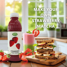 Load image into Gallery viewer, Osterberg Strawberry Fruit Crushes Strawberry Matcha Puree Smoothie Berry Syrup 1000ml Halal Soda Water Dessert
