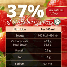 Load image into Gallery viewer, Osterberg Strawberry Fruit Crushes Strawberry Matcha Puree Smoothie Berry Syrup 1000ml Halal Soda Water Dessert

