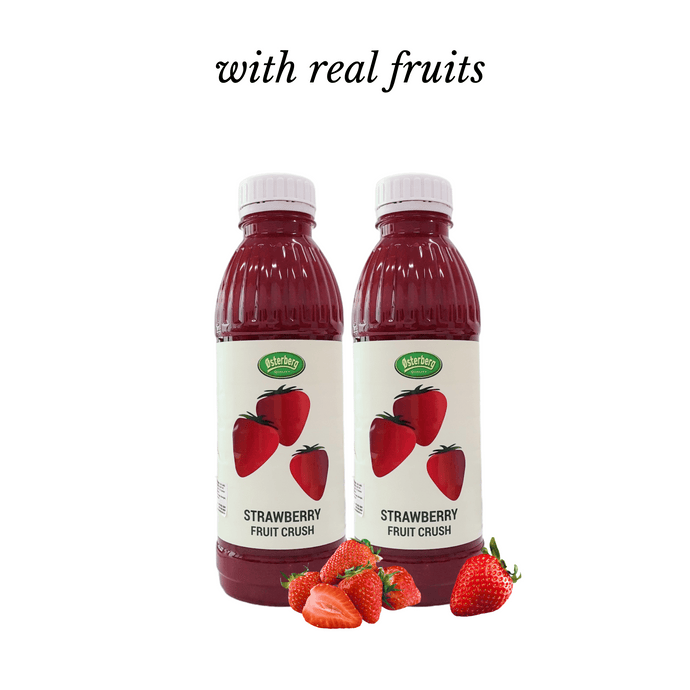 Osterberg Strawberry Fruit Crushes Strawberry Matcha Puree Smoothie Berry Syrup 1000ml Halal Soda Water Dessert