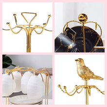 Load image into Gallery viewer, Seralle Tea Cup Display Stand Coffee Cup Stand Gold Teaset Rack Cup &amp; Saucer Rack Bird Style Tea Cup Display Stand
