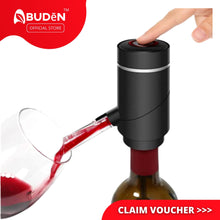 Load image into Gallery viewer, ABUDEN Wine Aerator Stainless Steel Tube USB Rechargeable Electric Wine Decanter Red Wine Dispenser Wine Breather
