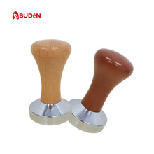 Load image into Gallery viewer, ABUDEN 51mm Coffee Tamper Wooden Handle Wood Tamper Coffee Tamper Tool With Metal Flat Base

