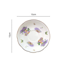 Load image into Gallery viewer, Porcelain Tea Cup Saucer Plate Tea Set English Style Flower Porcelain Saucer Plate Tea Cup Plate 6 inch plate
