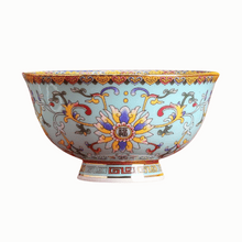 Load image into Gallery viewer, Traditional Chinese Dinner Bowl 4.5 inch Dinner Bowl Oriental Design Tableware Oriental Flower Tableware China Porcelain
