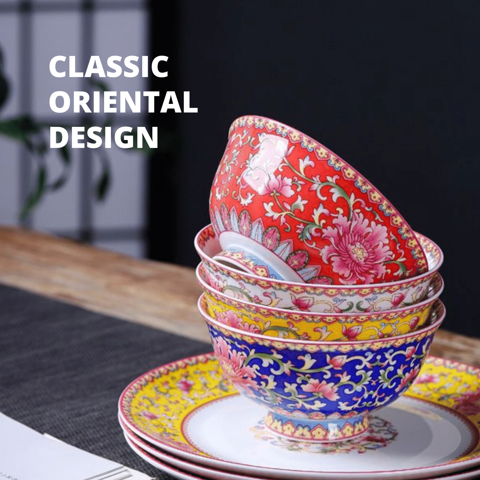 Chinese plates and bowls hot sale