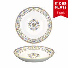 Load image into Gallery viewer, Chinese 8&quot; Deep Dish Plate Porcelain Plate Set Pinggan Porcelain Dinner Plates Deep Plate Set Bone China Tableware Plate

