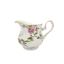 Load image into Gallery viewer, Porcelain Milk Jug Teaset English Style White Milk Jug 260ml Flower Milk Jar 180ml Pink Rose Milk Jug Tea Set Pitcher
