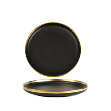 Load image into Gallery viewer, Seralle Black Nordic Tableware Ceramic Dinner Plate 10 inch Pinggan Mangkuk Seramik Rice Bowl Spoon Sauce Plate Soup Bowl 8 inch

