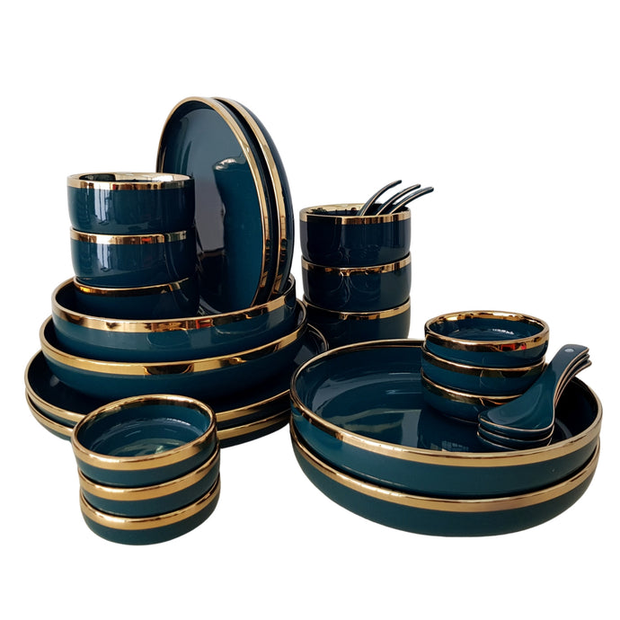 Seralle Nordic Ceramic Tableware Set Ceramic Dinner Set Plate Bowl Set Matte Dining Set 6 person Set Pinggan Mangkuk