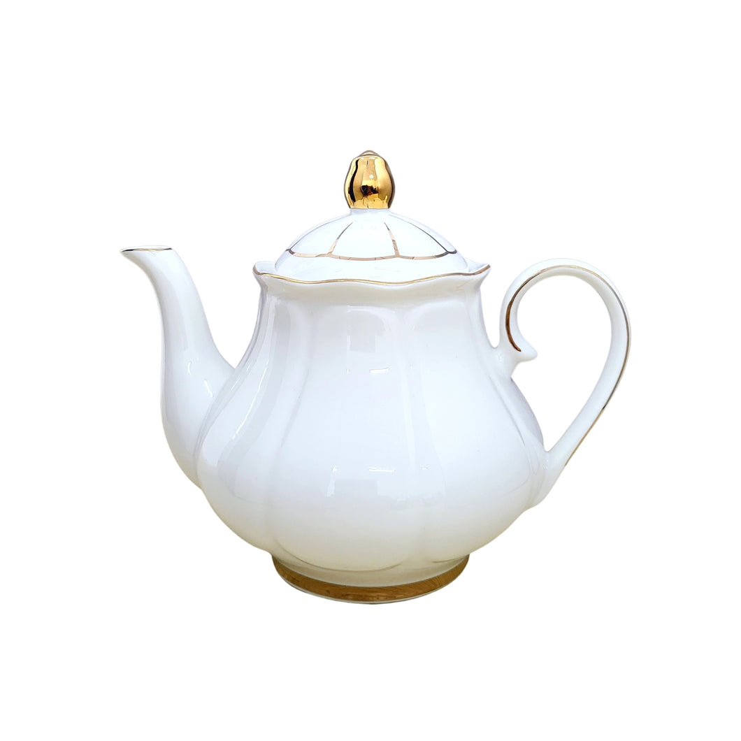 Seralle Porcelain White Teapot Large English Tea Pot 1200ml Nordic Teapot 900ml Classic White Tea Set English Style Ceramic