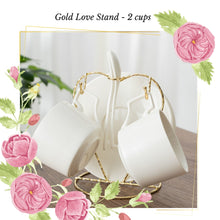 Load image into Gallery viewer, Seralle Tea Cup Display Stand Coffee Cup Stand Gold Teaset Rack Cup &amp; Saucer Rack Bird Style Tea Cup Display Stand

