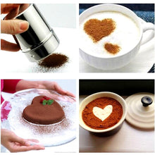Load image into Gallery viewer, ABUDEN Stainless Steel Coffee Powder Duster Coffee Duster 16 Coffee Art Stencils Cocoa Powder Shaker Cocoa Duster
